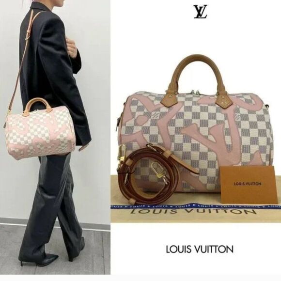 Louis Vuitton Limited Edition Damier Azur Tahitiennes Speedy Bandouliere 30 - Picture 3 of 14